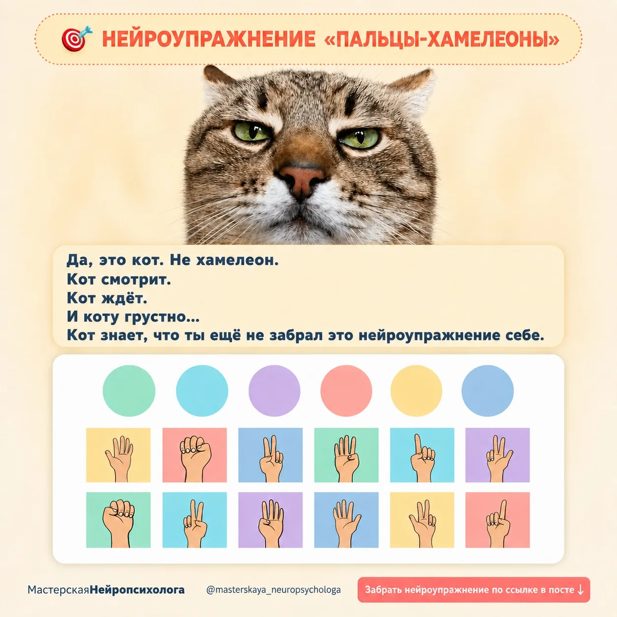 🎯 Нейроупражнение: «Пальцы-хамелеоны»
