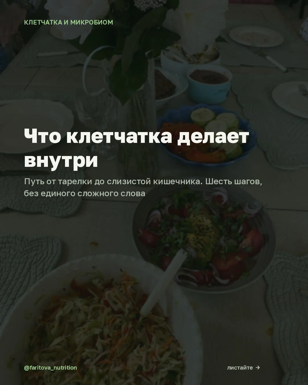 Что происходит с клетчаткой после того, как вы её съели