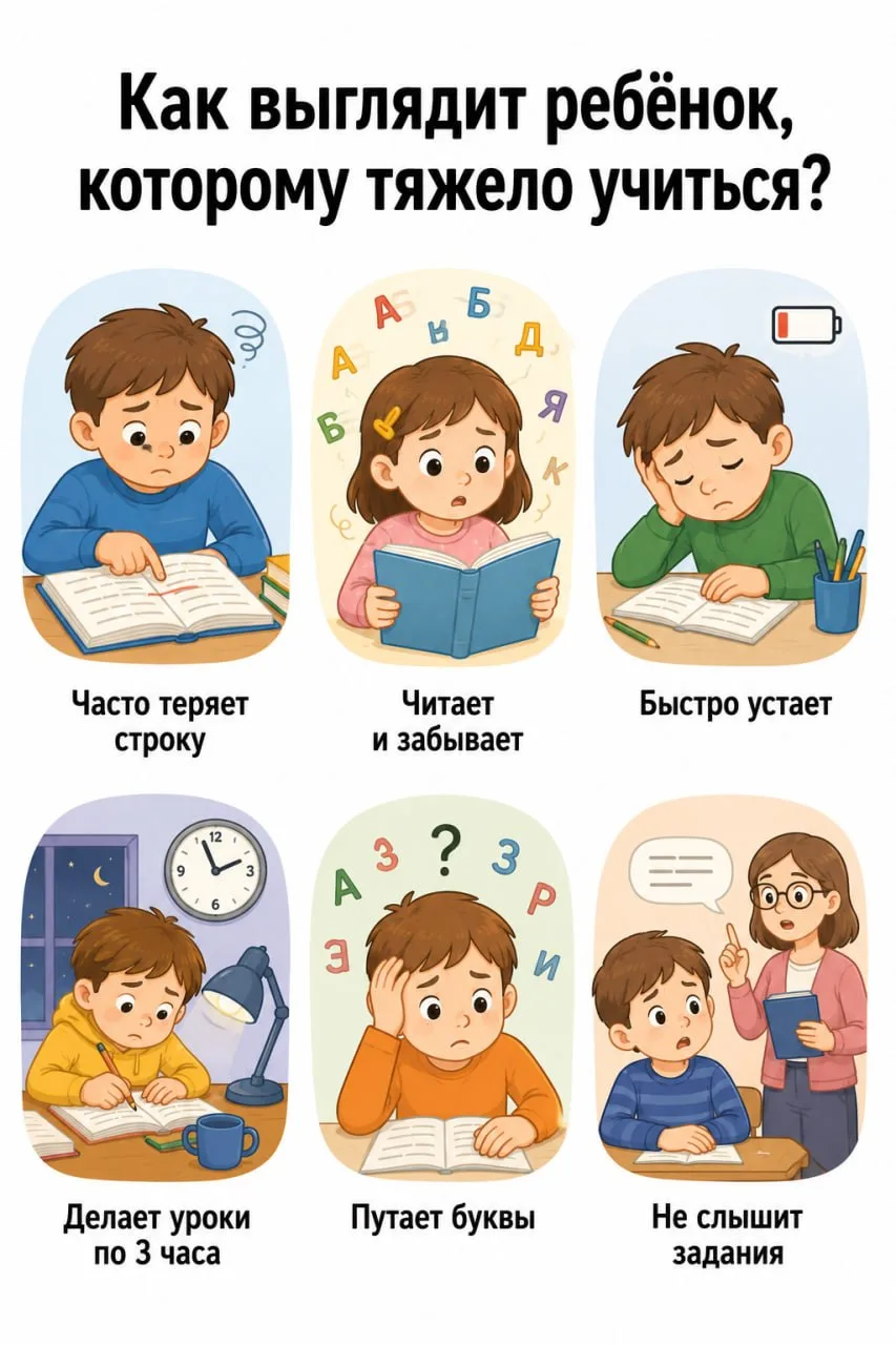 Как выглядит ребенок, которому трудно учиться?