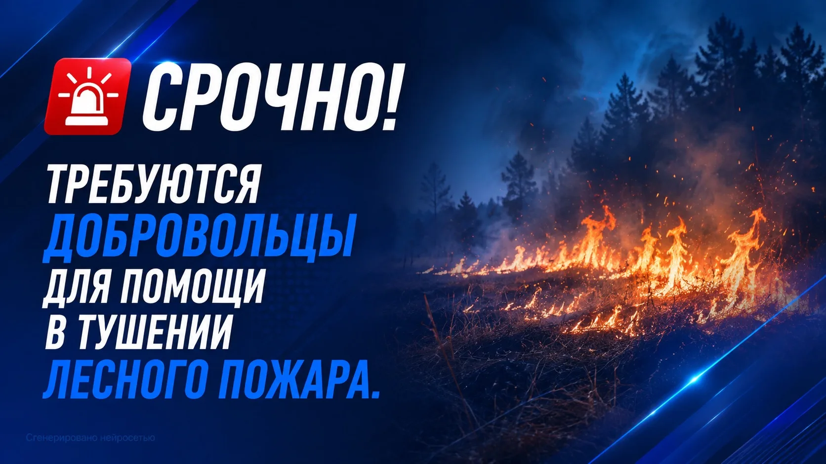 🚨 СРОЧНО! Требуются добровольцы для помощи в тушении лесного пожара
