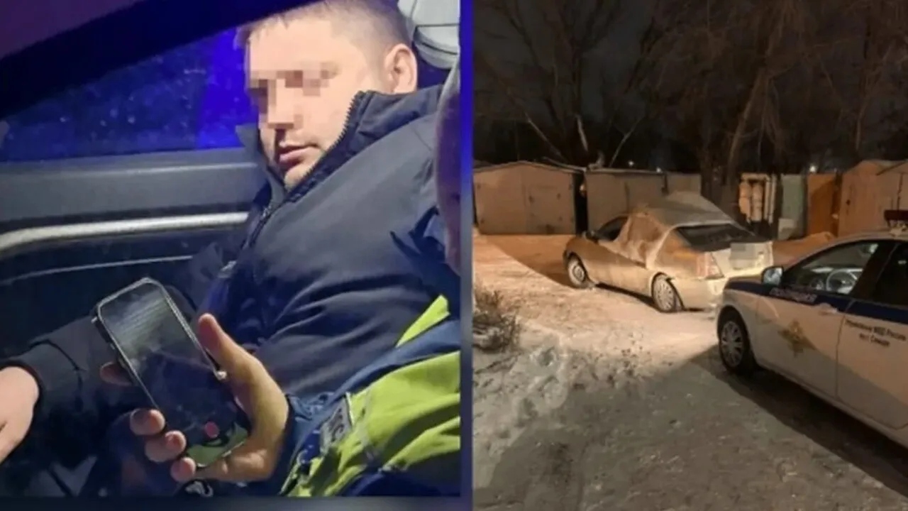 В Самаре пьяный водитель на битой машине стал угрозой безопасности  Кадр: Фото: Госавтоинспекция Сам