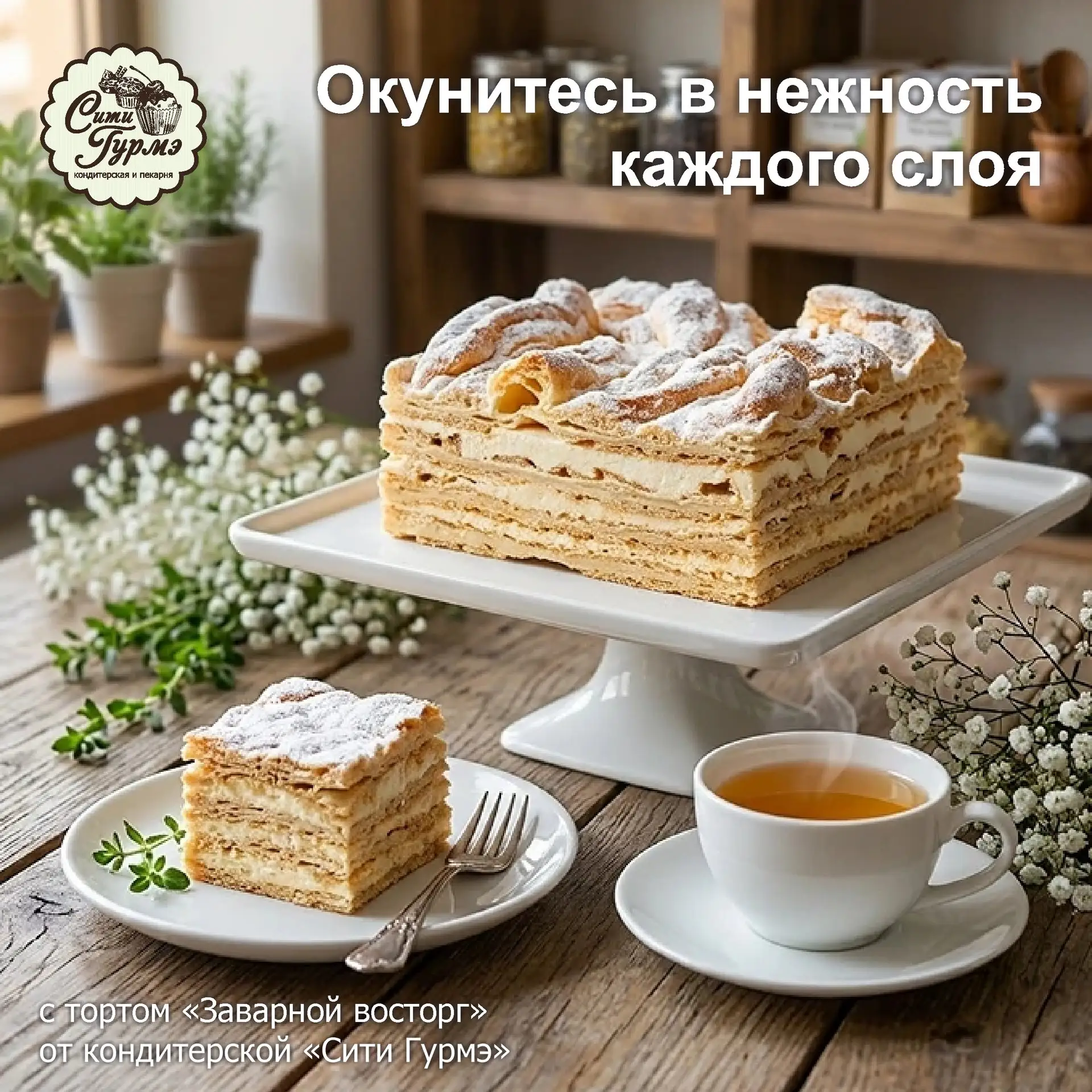 🍰 Нежность в каждом слое — попробуйте «Заварной восторг»!
