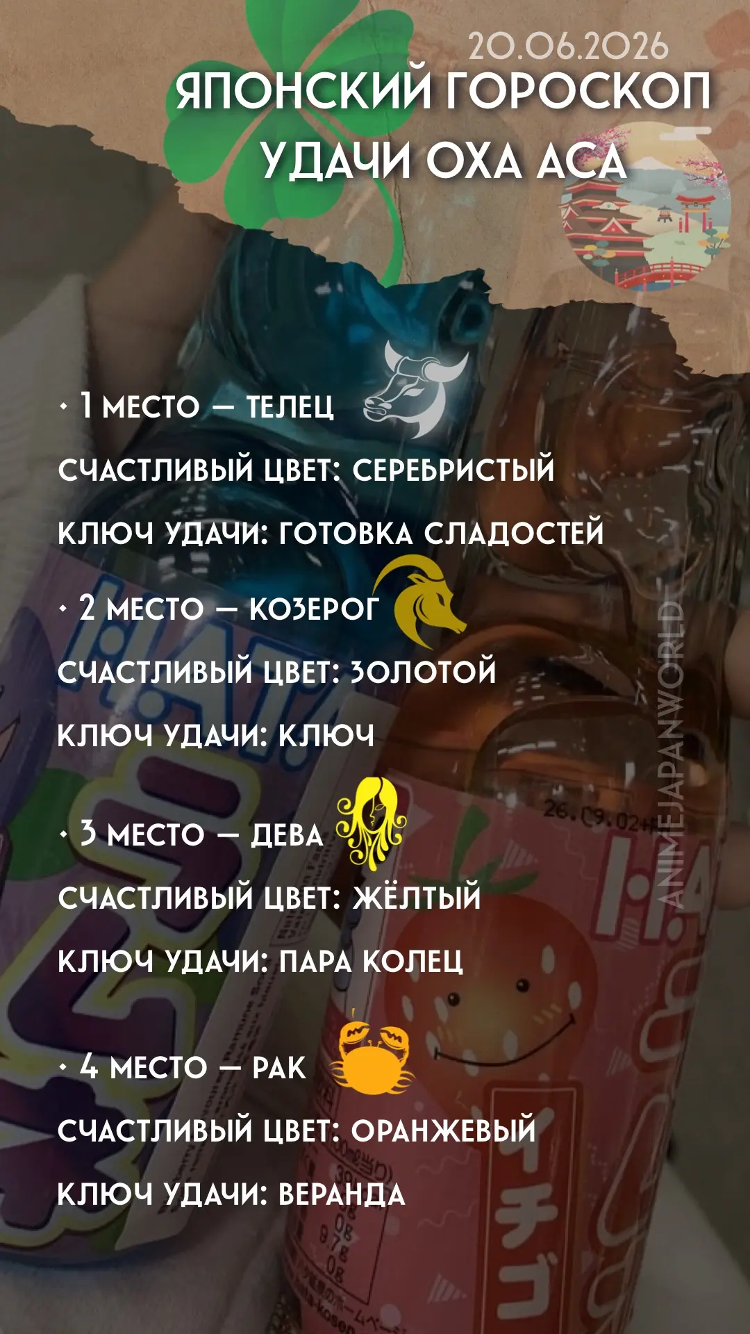• Японский гороскоп удачи  на сегодня (20.06.2026) 🗾 Всем хорошего дня!
С Днём мороженого с газиров