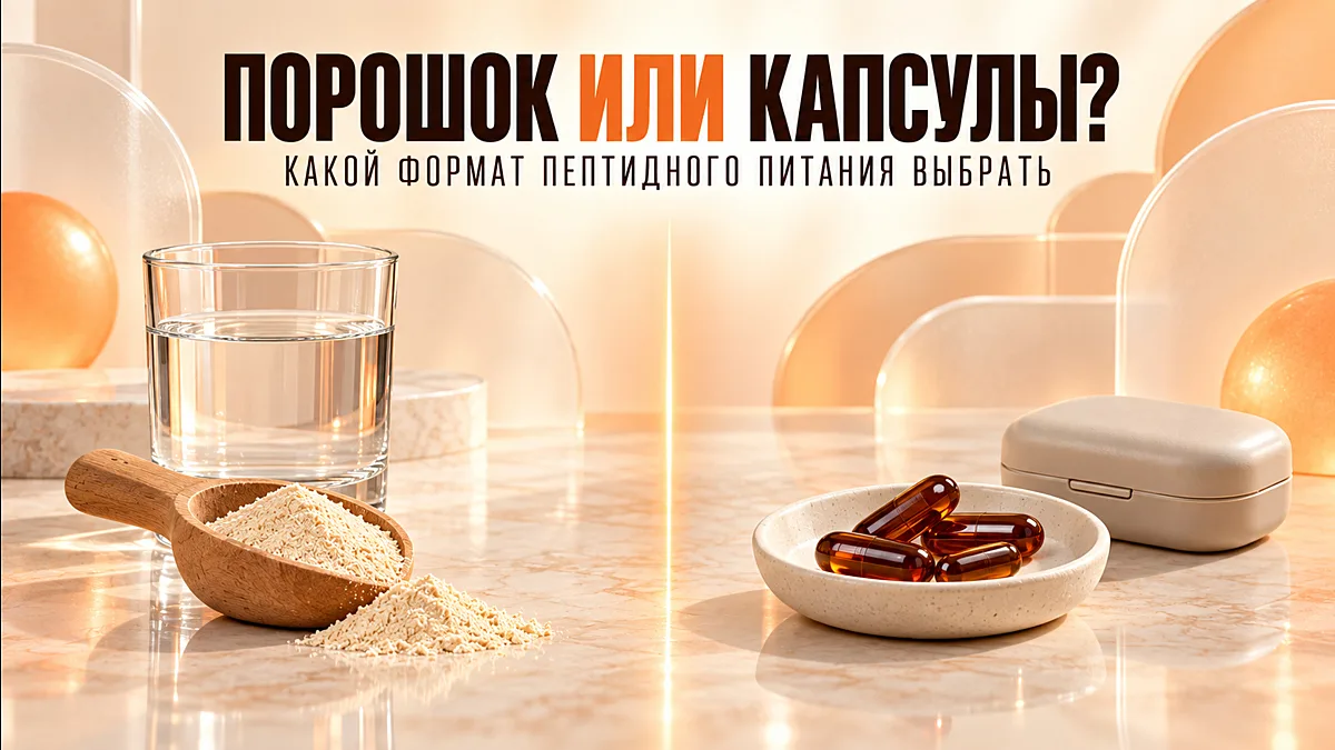 Порошок или капсулы: какой формат пептидного питания выбрать? 🧐