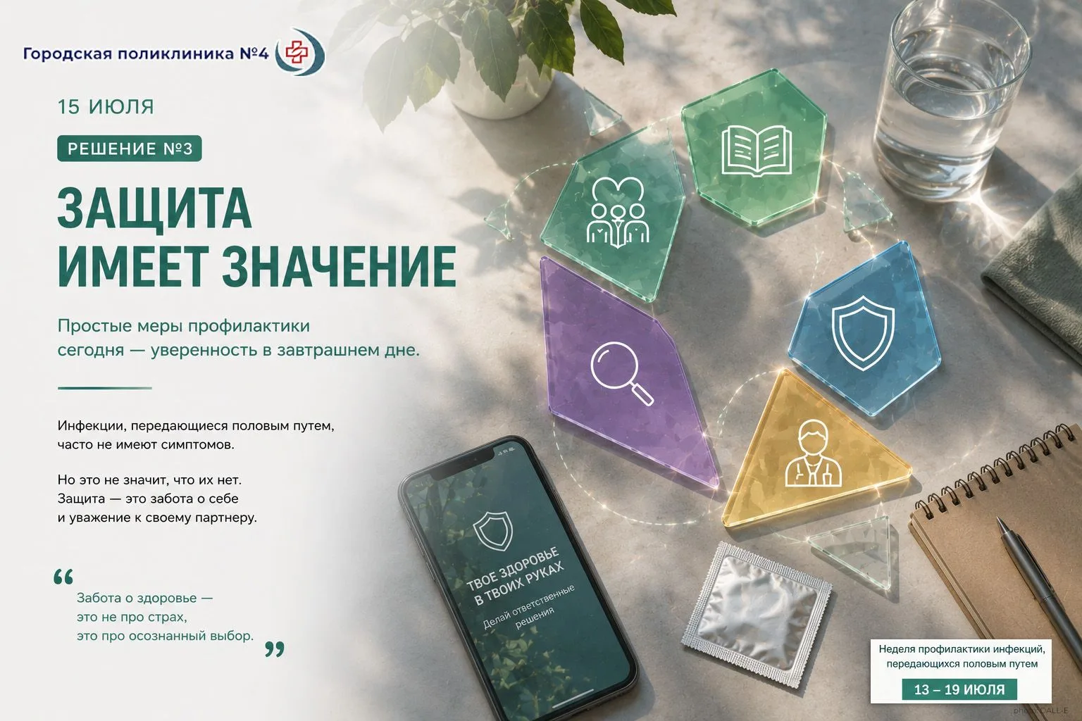 🟢 Решение №3. Защита имеет значение
🛡 Лучше предупредить, чем лечить.
Сегодня медицина располагает