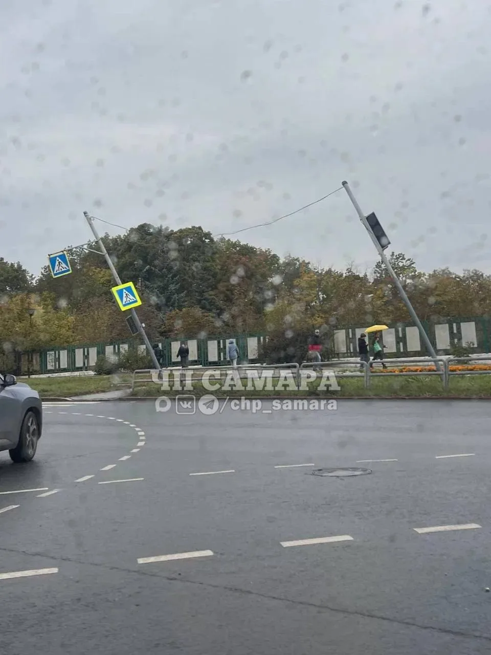 Онкоцентр. Падает светофор