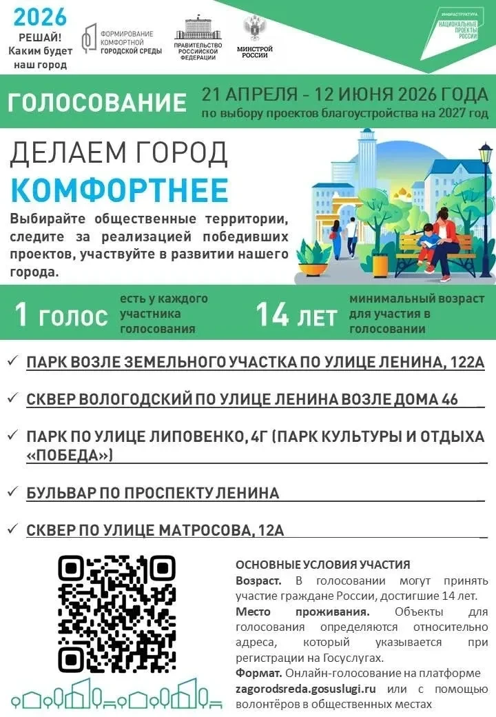 В Алчевске стартовало Всероссийское голосование по выбору объектов для благоустройства ...