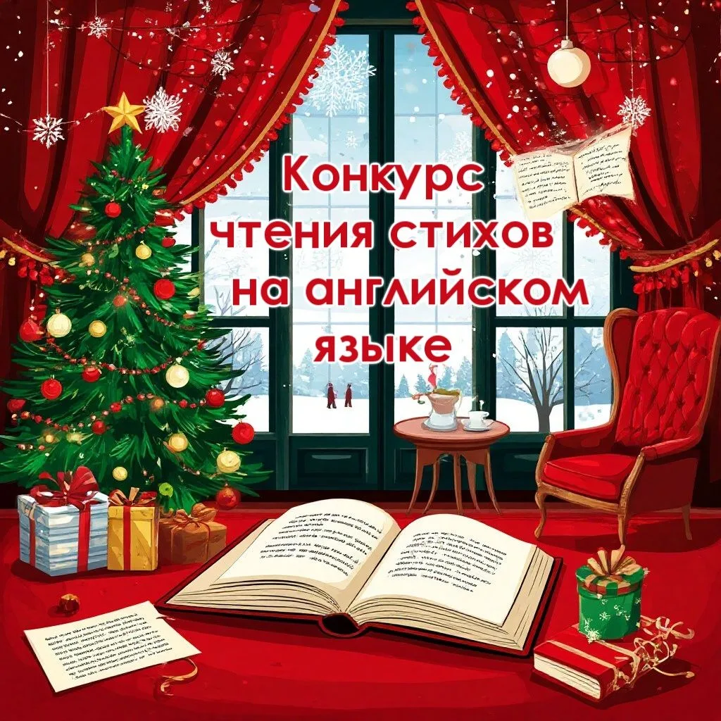 🎄 Объявляем конкурс чтения стихов на английском языке!  Тематика: Рождество, Новый год, зима.   Объё