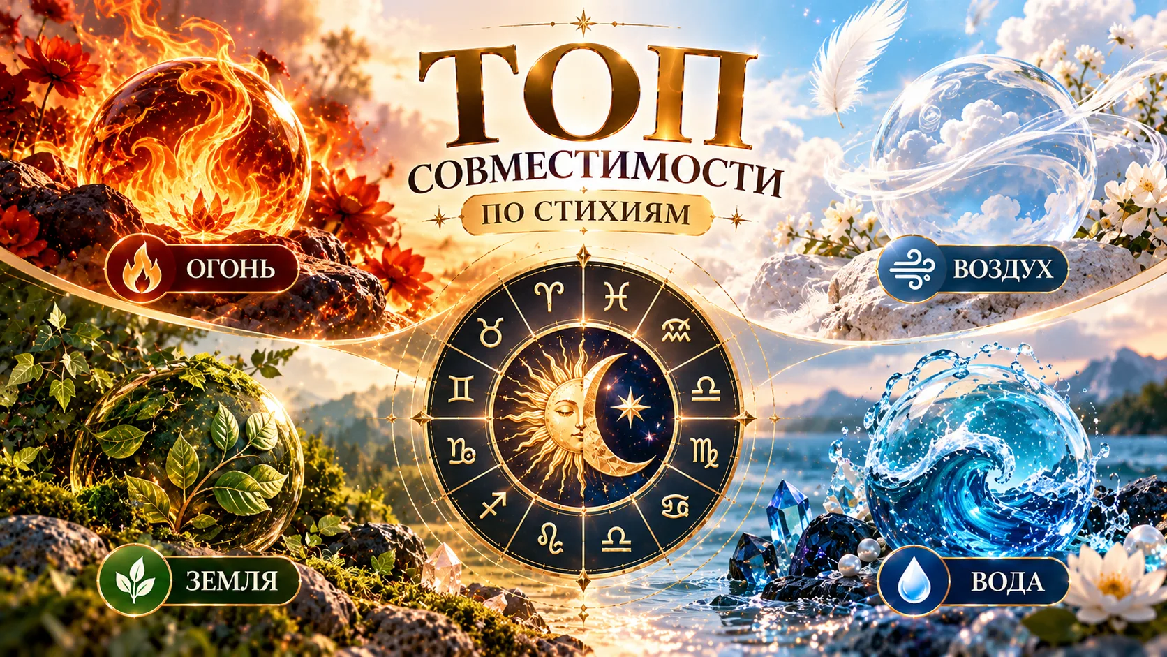 💞 ТОП совместимости по стихиям