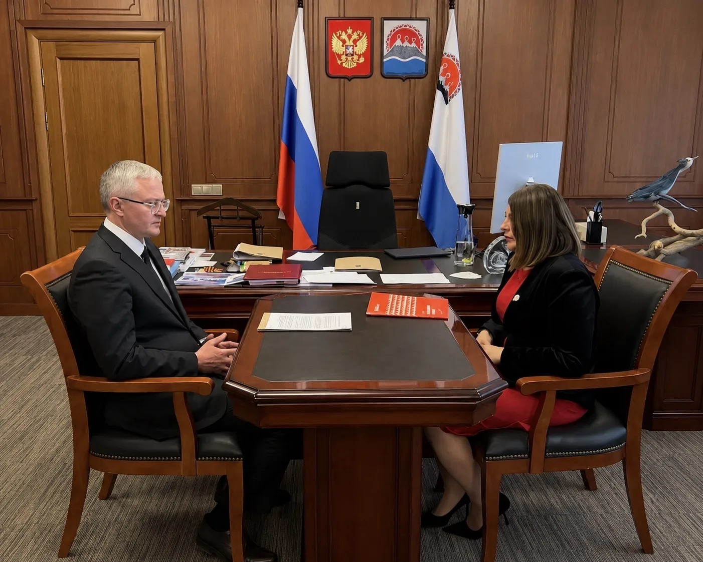 На встрече с Ольгой Ребковец, избранной ректором Камчатского государственного университ...