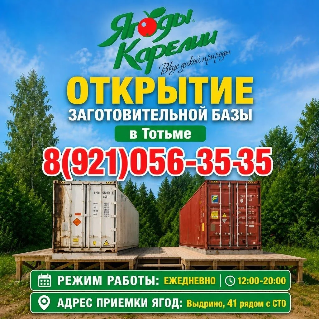 Внимание! Крупный заготовительный пункт открылся в Тотьме!