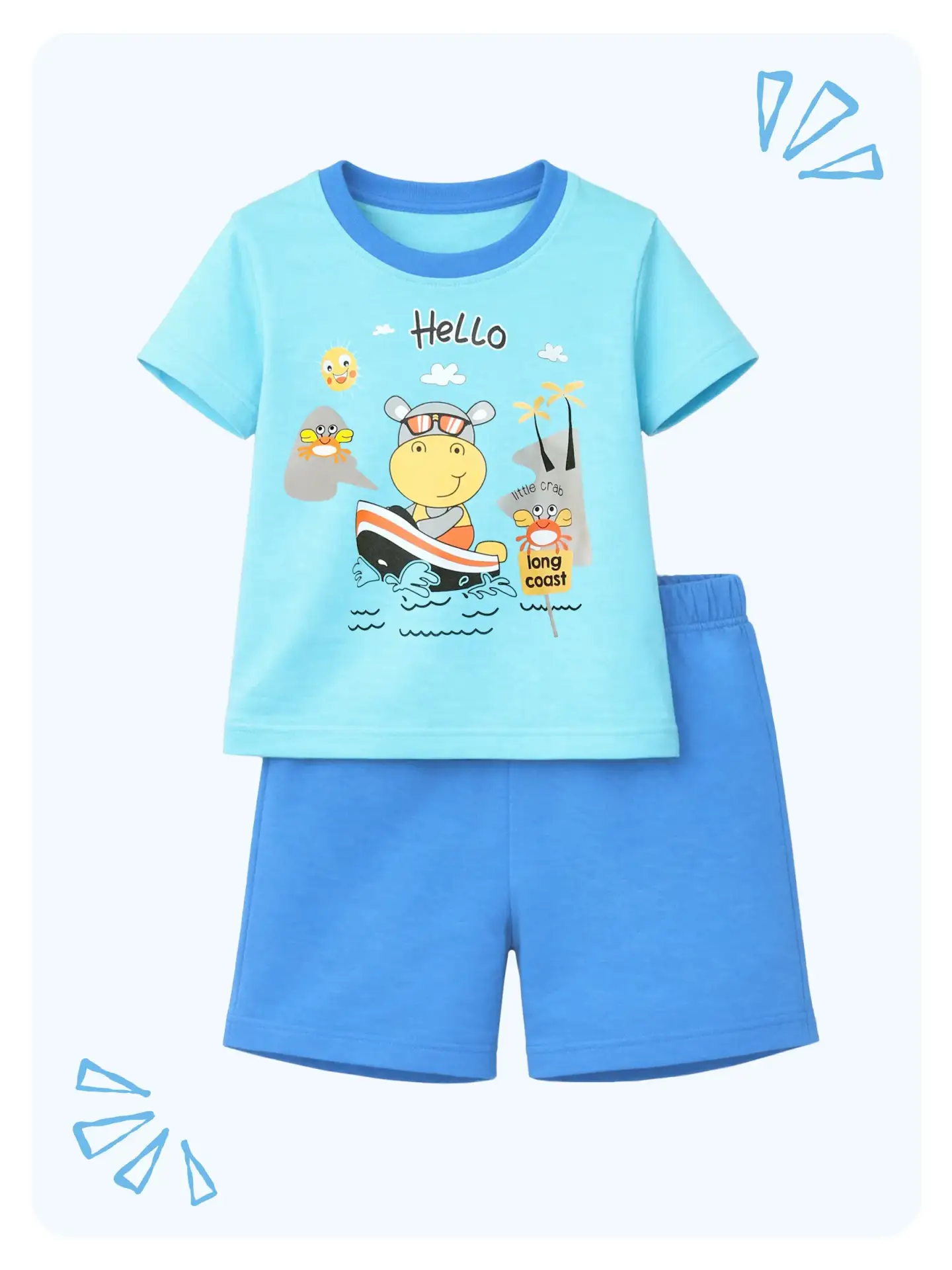 ☀️ Костюм Baby Style: футболка и шорты — идеально для жаркого лета 😍