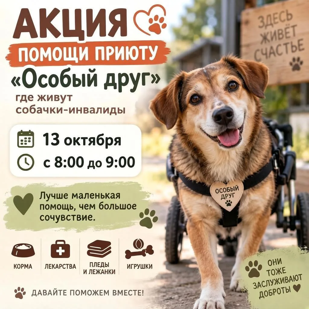 🐾 13 октября с 8:00 до 9:00 в обоих корпусах нашей школы состоится сбор помощи приюту ...