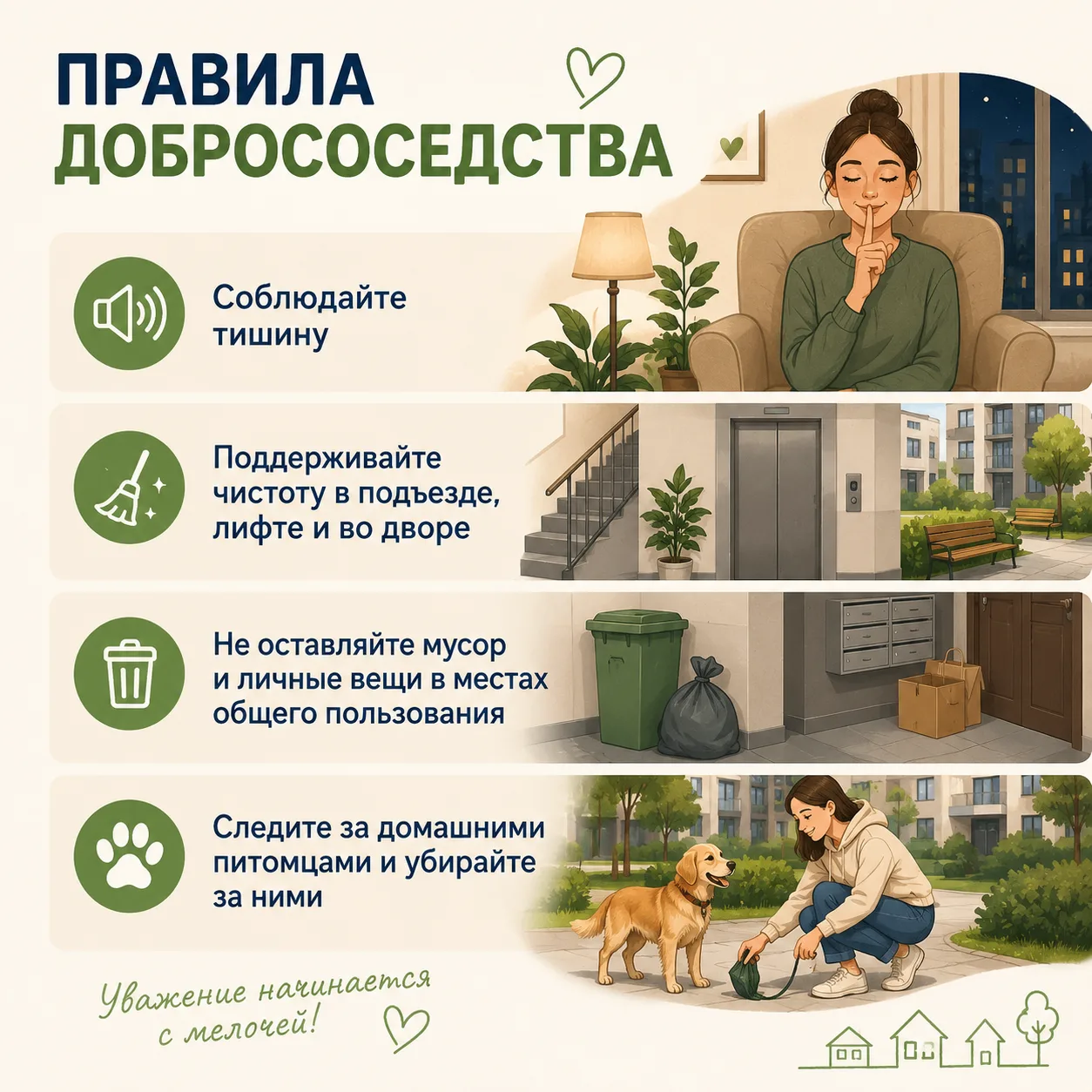 Хорошие отношения с соседями начинаются с простых вещей