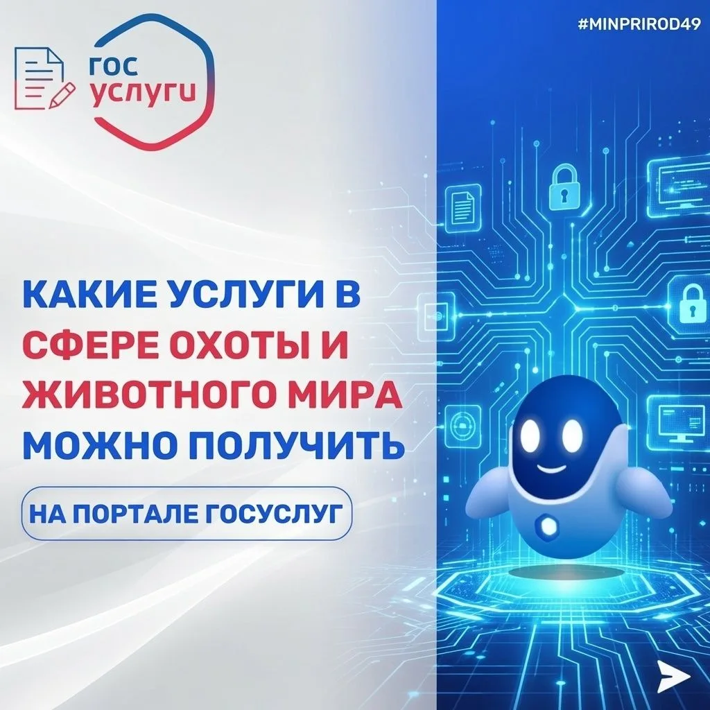 📢Все ключевые услуги для охотников — онлайн на Госуслугах!