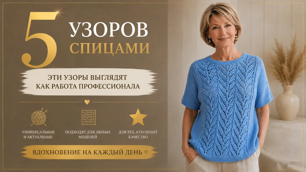 Эти узоры спицами выглядят как работа профессионала