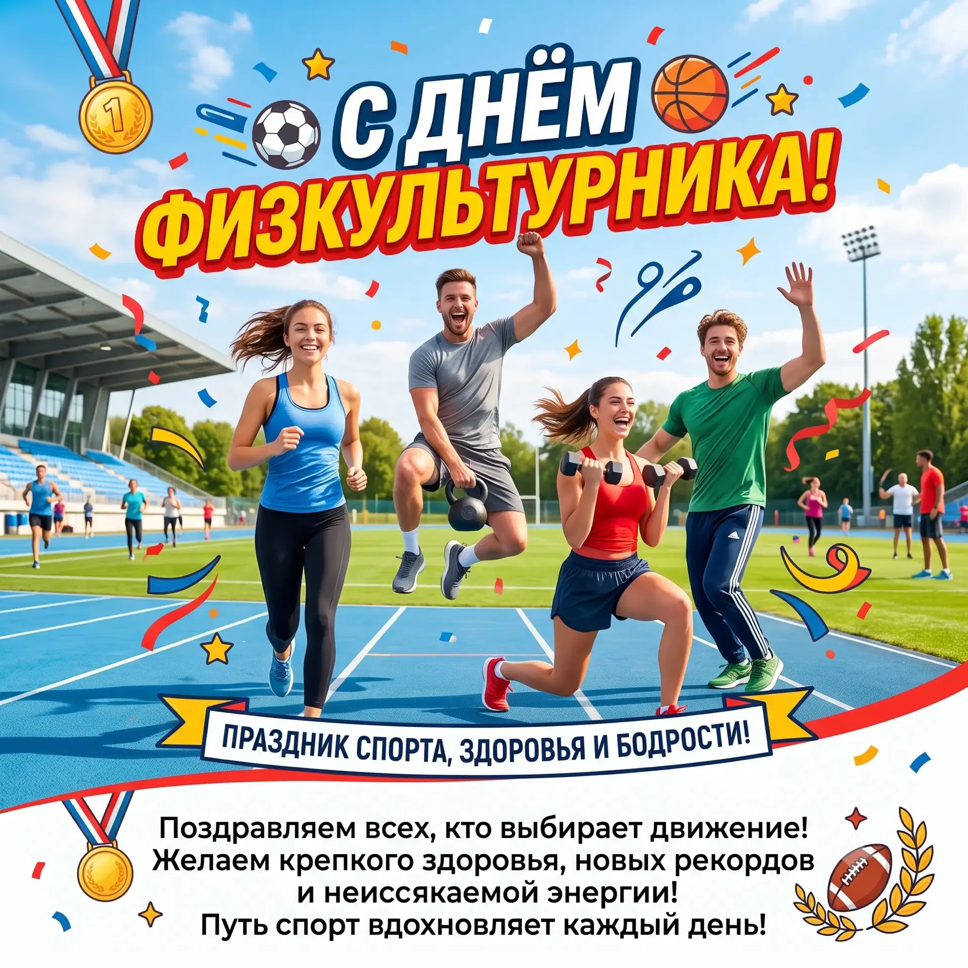 С Днем физкультурника! 🎉