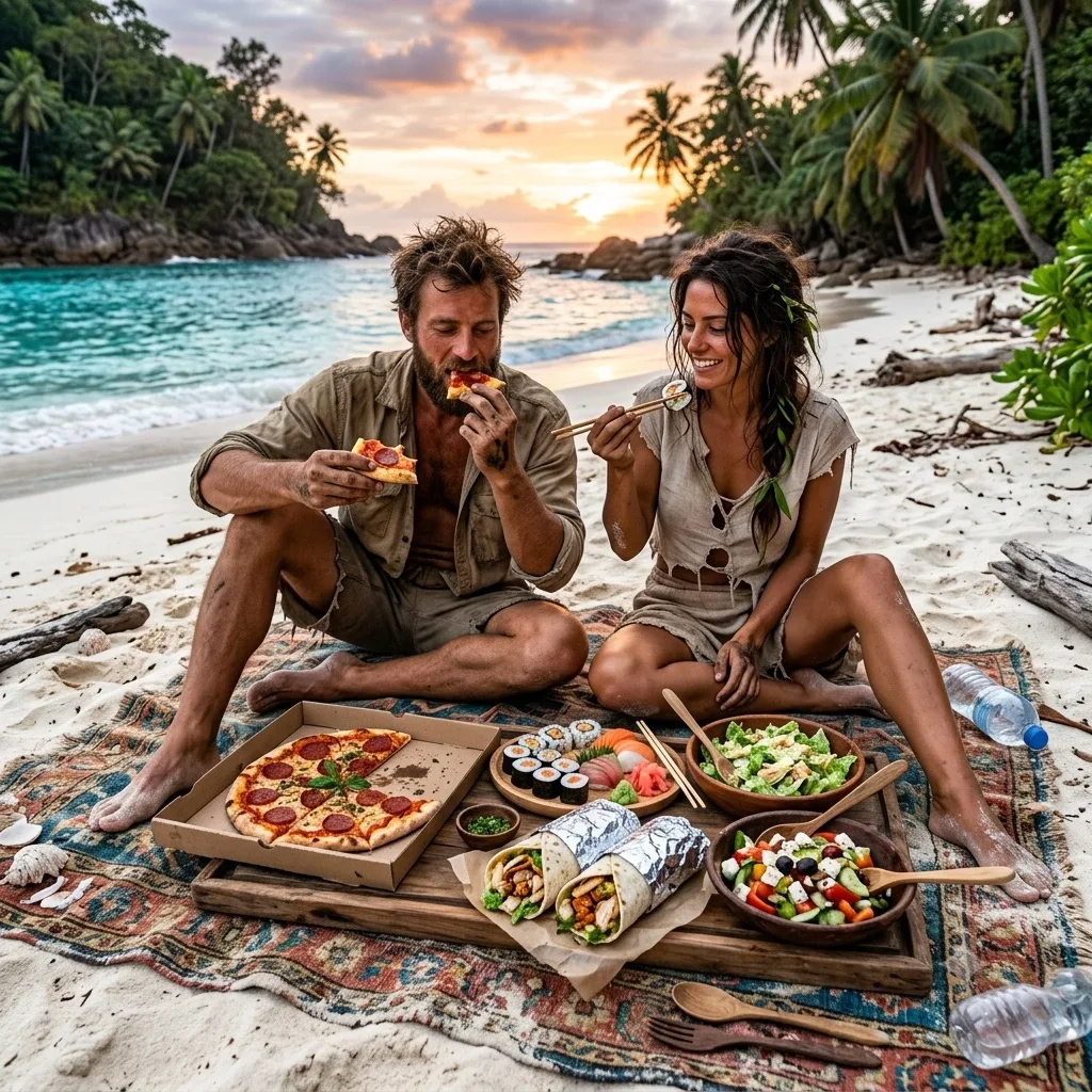 Остров, пальмы, океан… и только одно блюдо Smile. 🏝️