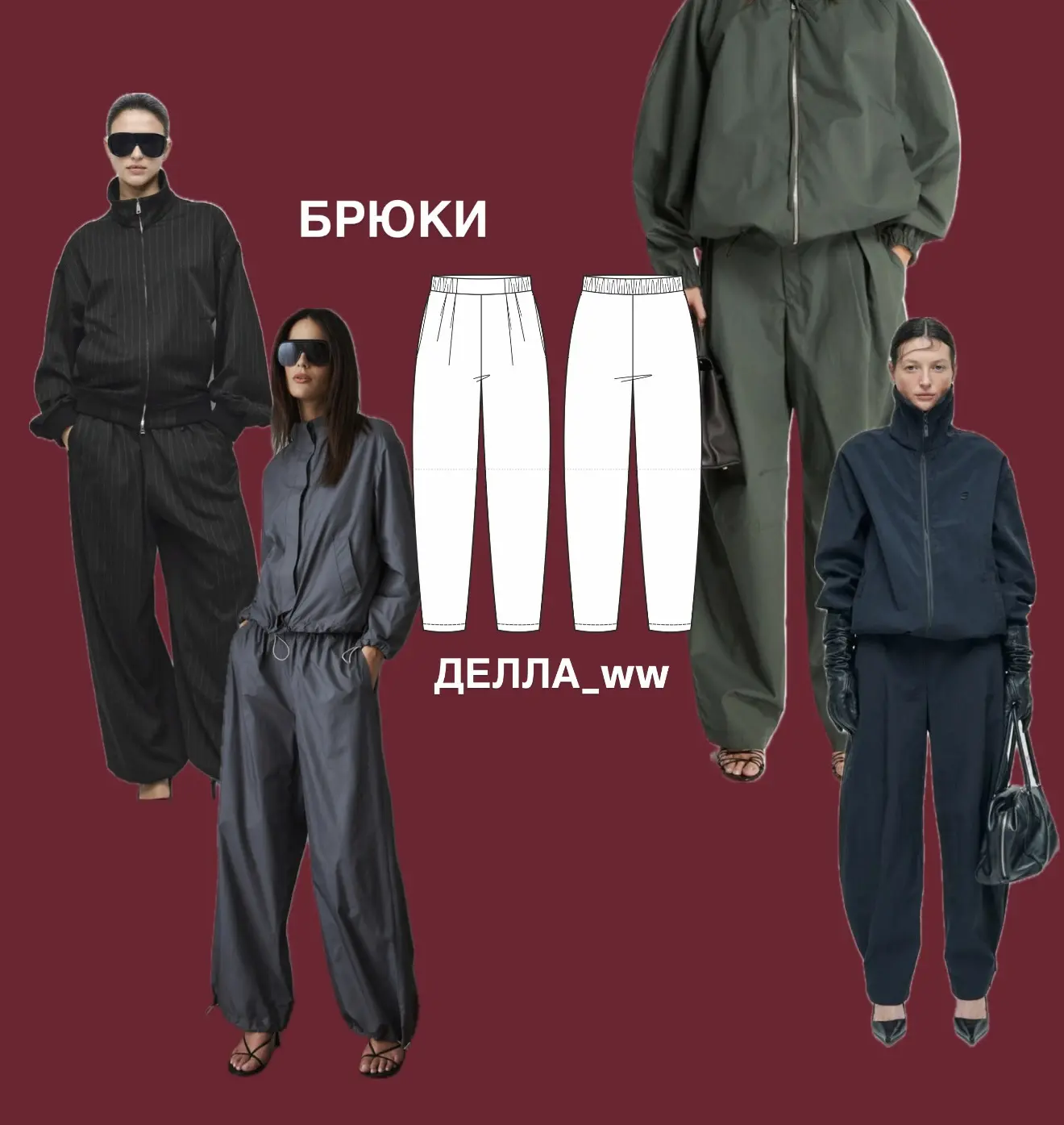 Обзор изнанки брюки #Делла_ww для ветровки #Лисбет_ww, выкройки на WhiteWaterDress.ru