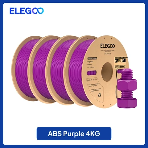 Устал от усадки PLA? 😤 Попробуй ELEGOO ABS 1.75 мм — классика для прочных деталей. Килограммовая ка