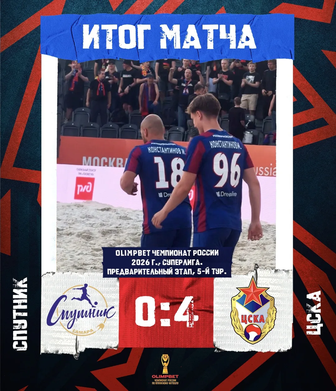 🎥 Все голы ЦСКА в победном матче против «Спутника» (4:0) ❤️💙
