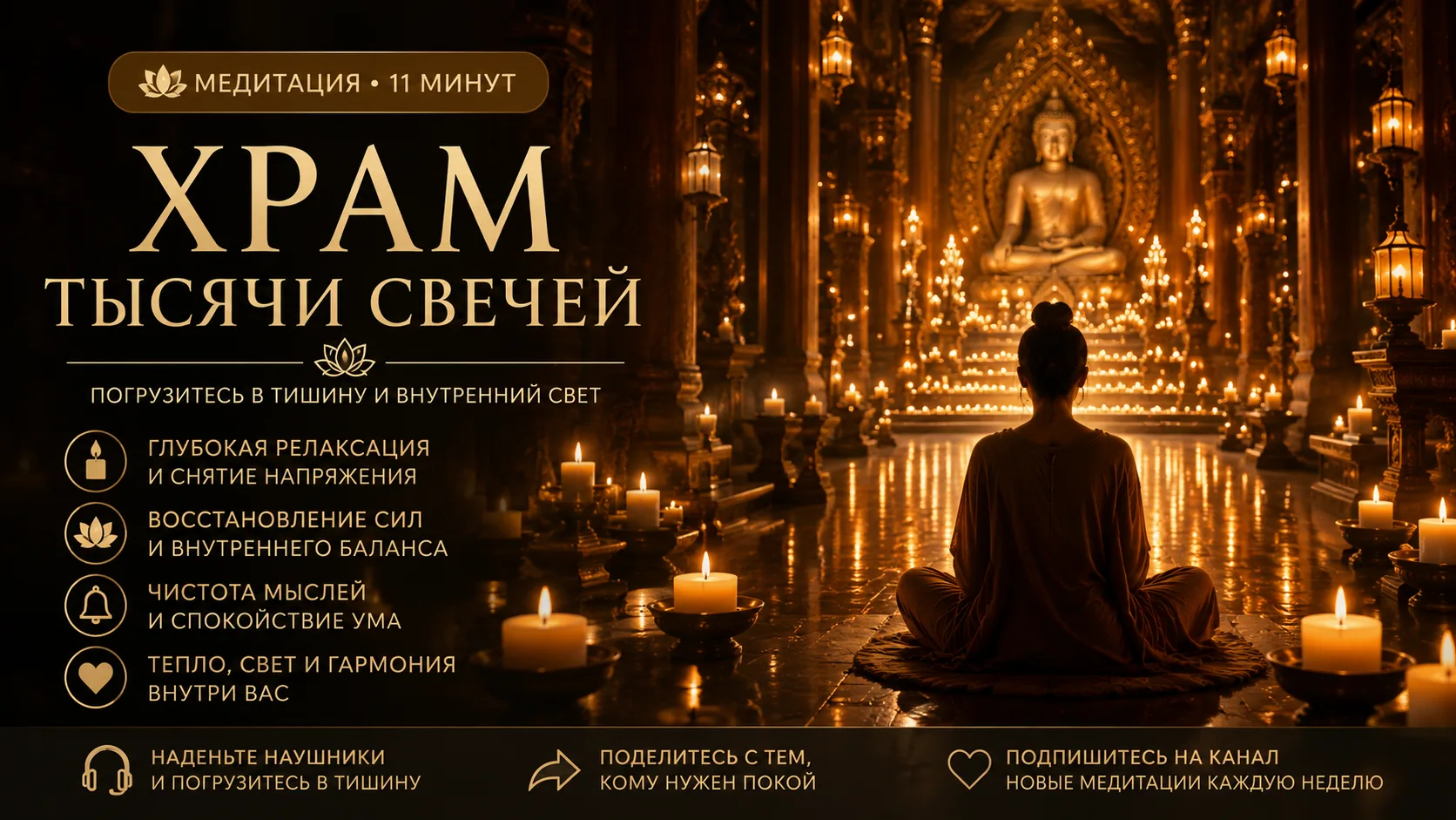 🕯️ Медитация «Храм тысячи свечей» уже здесь.