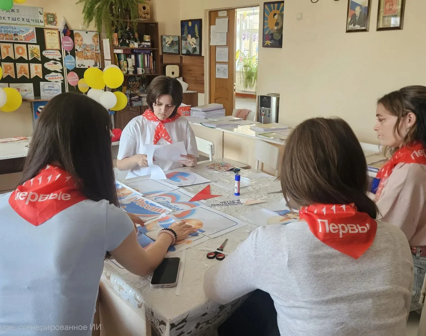 Патриотические мероприятия в школе: "Окна России" и "О России с любовью" объединили активистов и лаг
