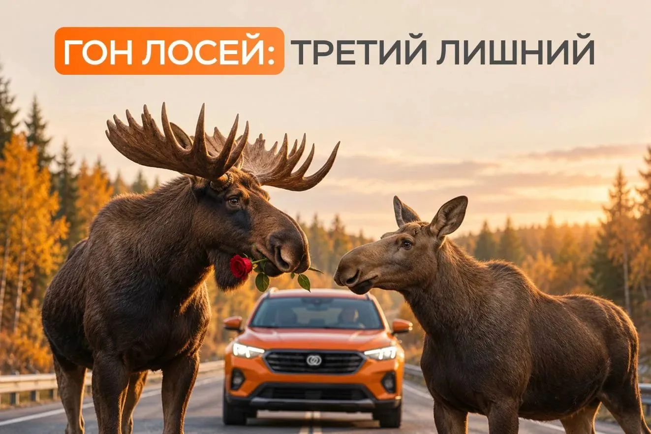 🫎 У лосей начался брачный сезон. Водителям лучше не вмешиваться ⚠️