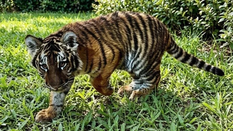 🐯 Полосатую красавицу, найденную в зоне СВО и переехавшую в ставропольский зоопарк, зо...