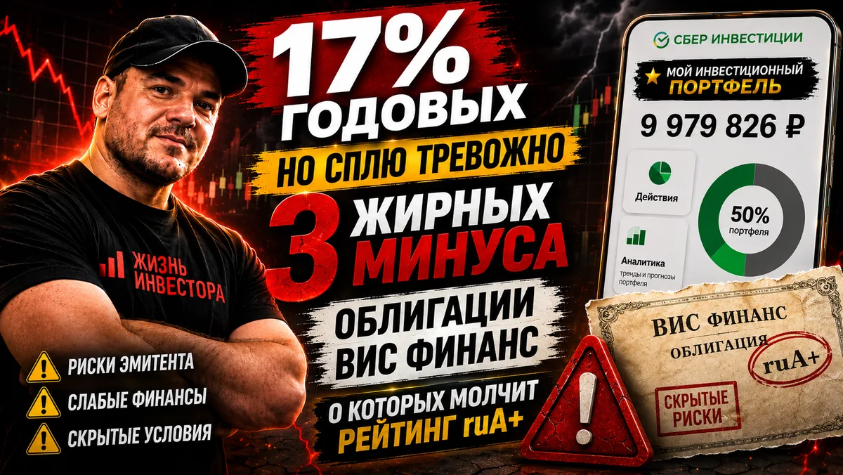 Получаю 17% годовых, но сплю тревожно: 3 жирных минуса облигации ВИС Финанс 🧐