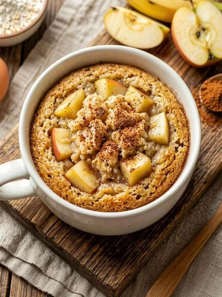🍌🍎 Быстрый ПП-десерт в кружке: бананово‑яблочный кекс за 3 минуты! 😍