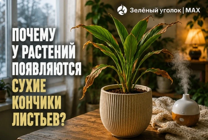 🍃 ПОЧЕМУ У РАСТЕНИЙ ПОЯВЛЯЮТСЯ СУХИЕ КОНЧИКИ ЛИСТЬЕВ?