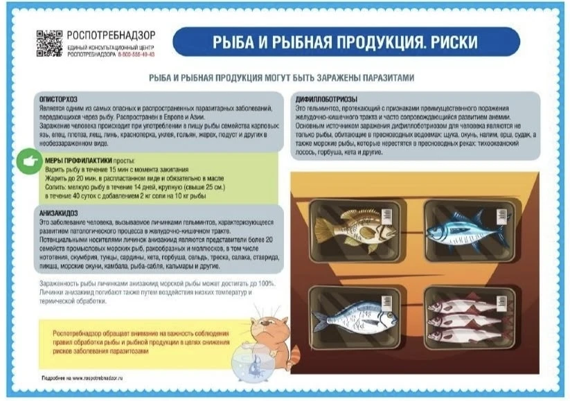 🐟 Рыба и паразиты: правила безопасности