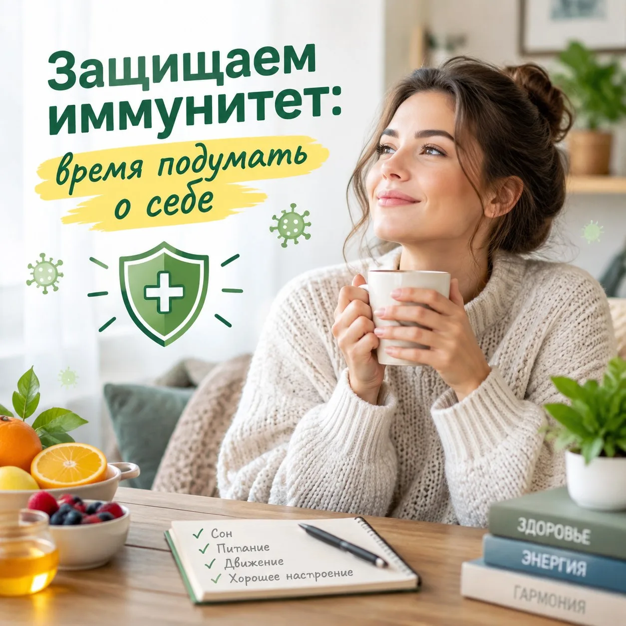 🛡 Защищаем иммунитет: время подумать о себе 🍎