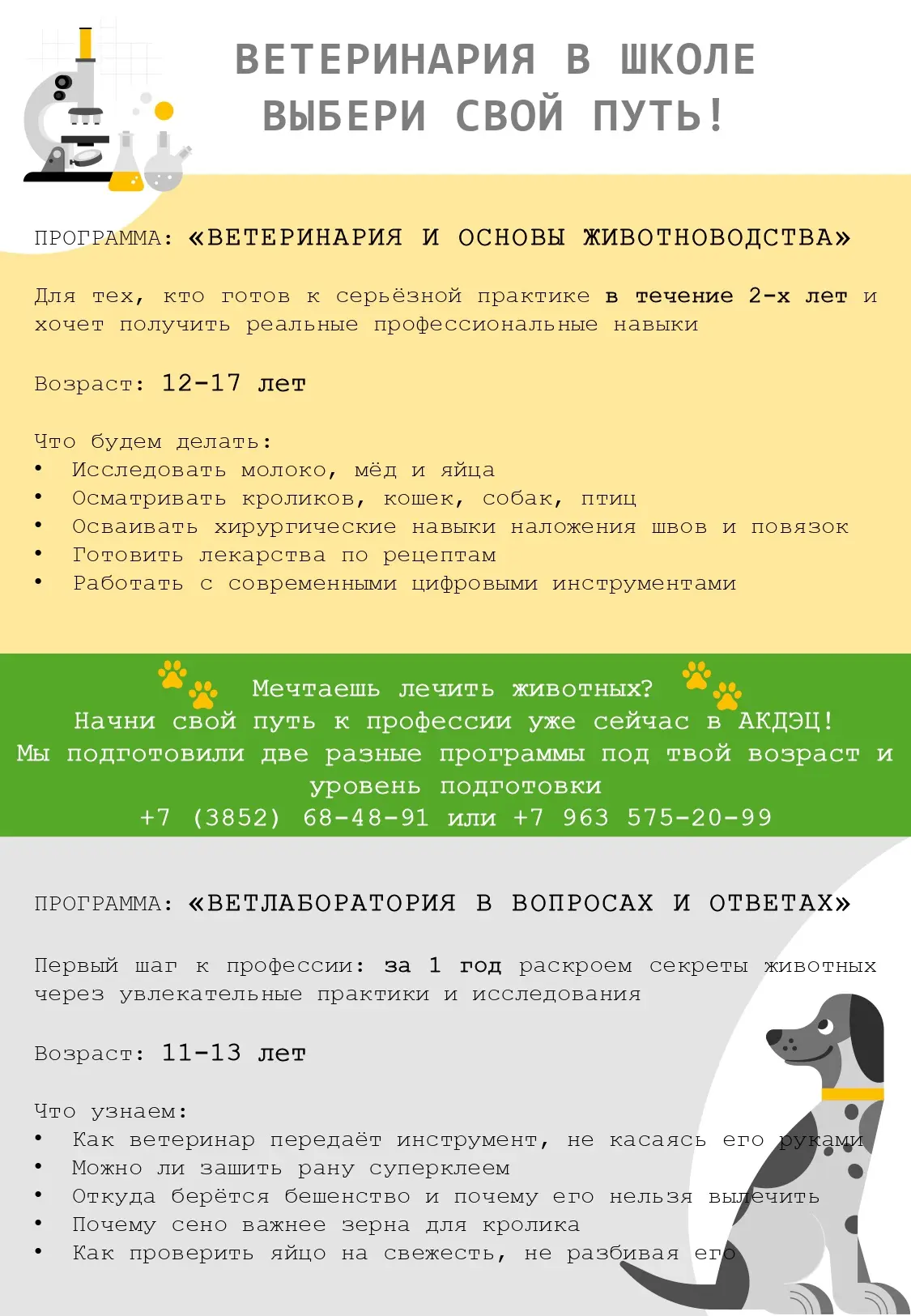 ✅«Ветлаборатория в вопросах и ответах»: первый шаг к профессии ветеринара