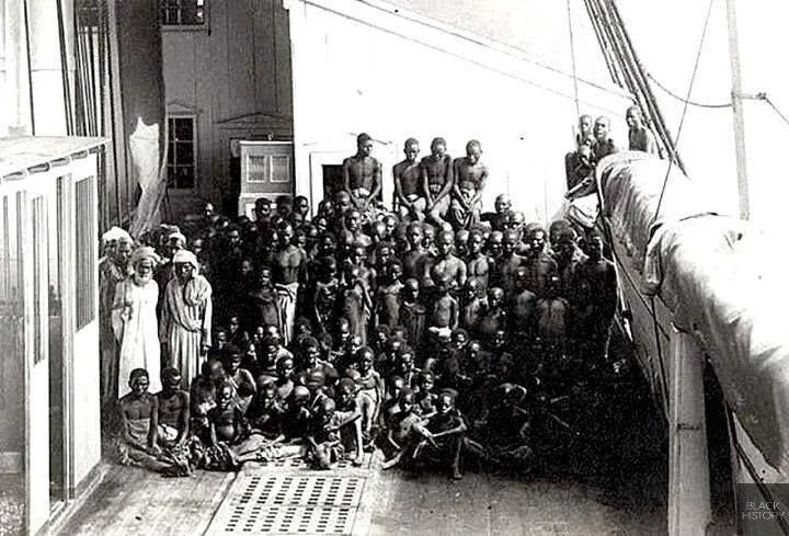 Одна из редких фотографий сделанных на корабле перевозившем рабов, 1882 г.