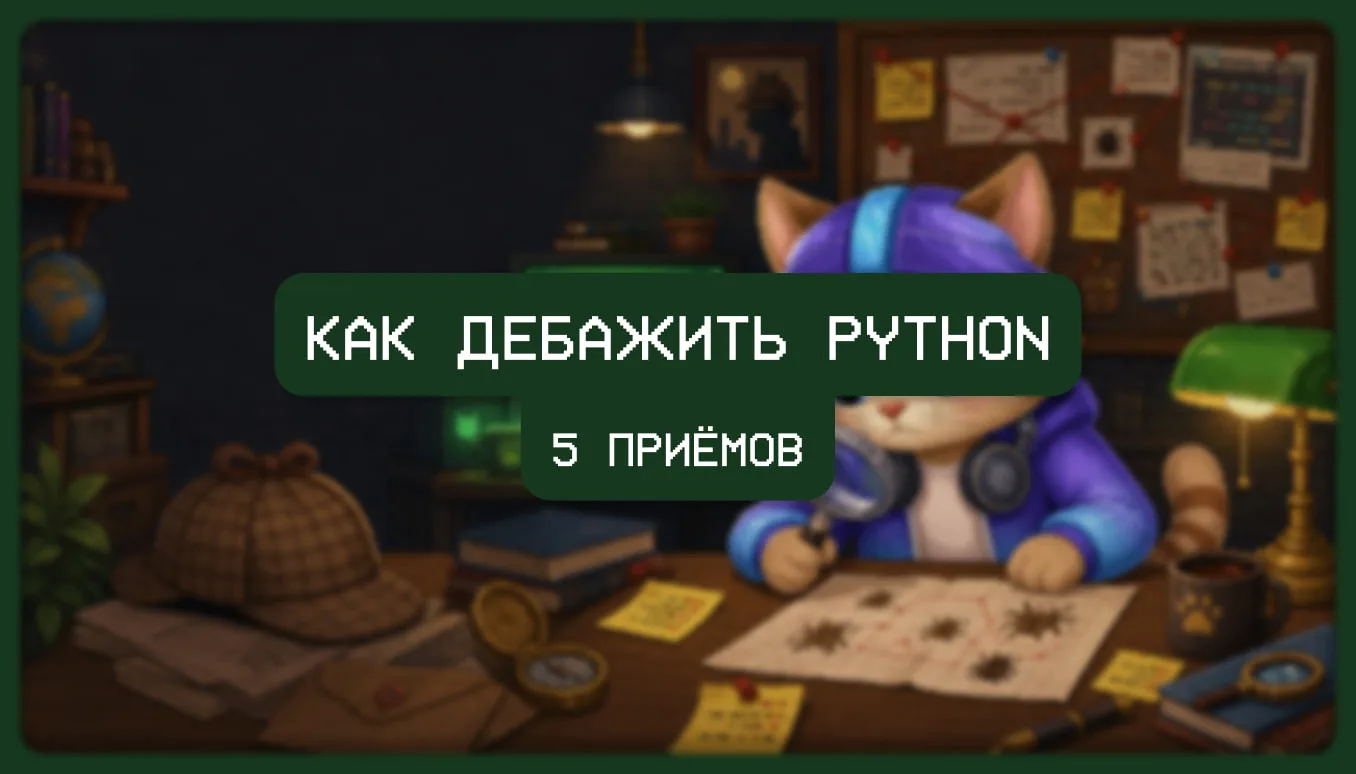 🐍 КОД НЕ РАБОТАЕТ? 5 ПРИЁМОВ ДЕБАГА
Ошибки в коде — не проблема. Проблема — не знать как их искать.