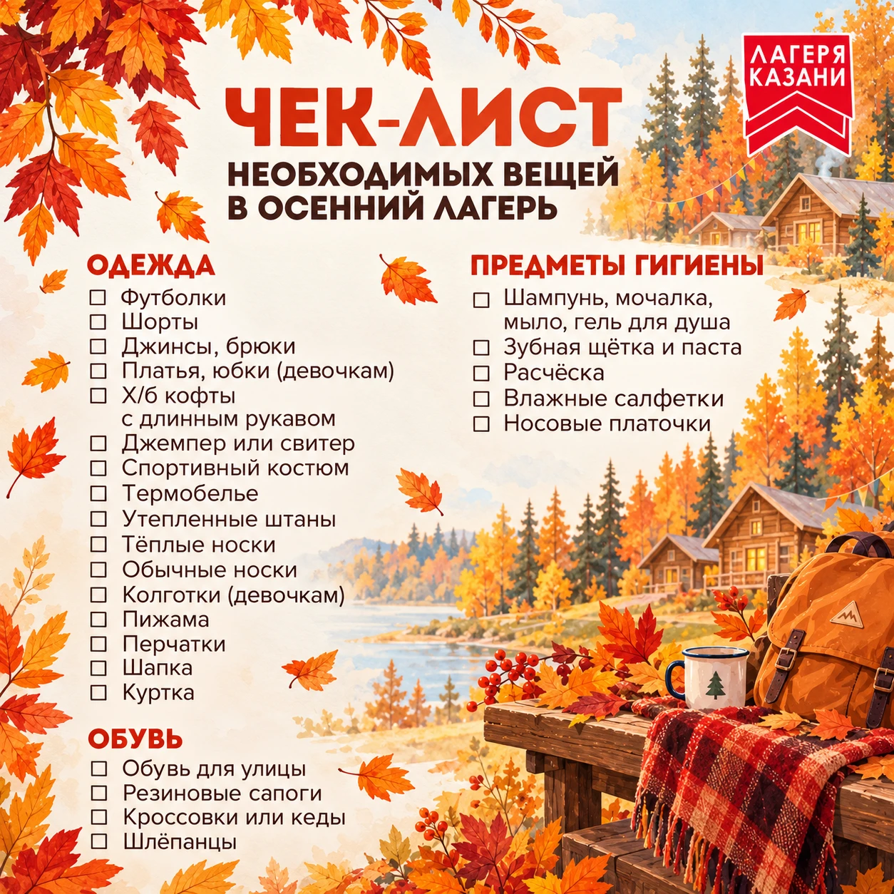 🔥 Уже в это воскресенье отправляемся в лагерь!