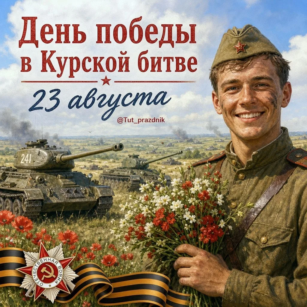 🕊 23 августа — День разгрома советскими войсками немецко-фашистских войск в Курской битве