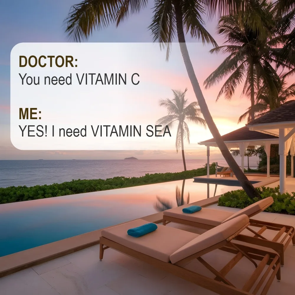 Vitamin sea 🌊 — когда уже пора в отпуск

Это не из учебника биологии — это целое состояние души.

V