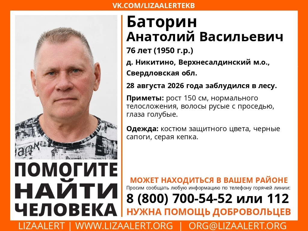 🆘Пожилой грибник из Нижнего Тагила пропал в лесу: нужны добровольцы