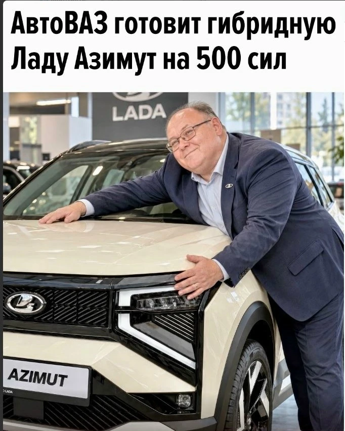 АвтоВАЗ показал прототип гибридной Lada Azimut — в случае выхода на рынок она станет са...