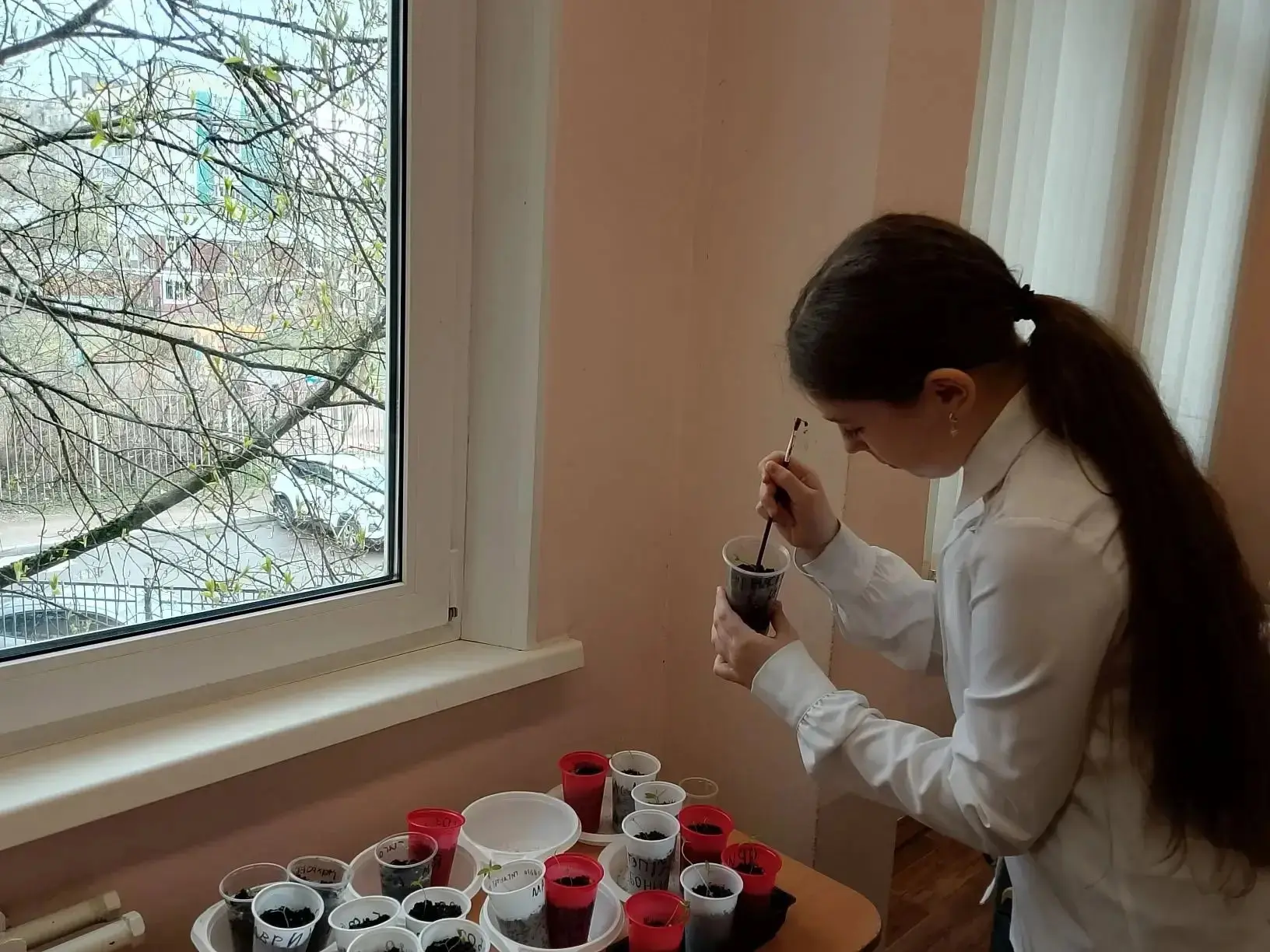 🌍 В рамках Дня Земли: заботимся о растениях и готовимся украсить школу!  День Земли — это не только 