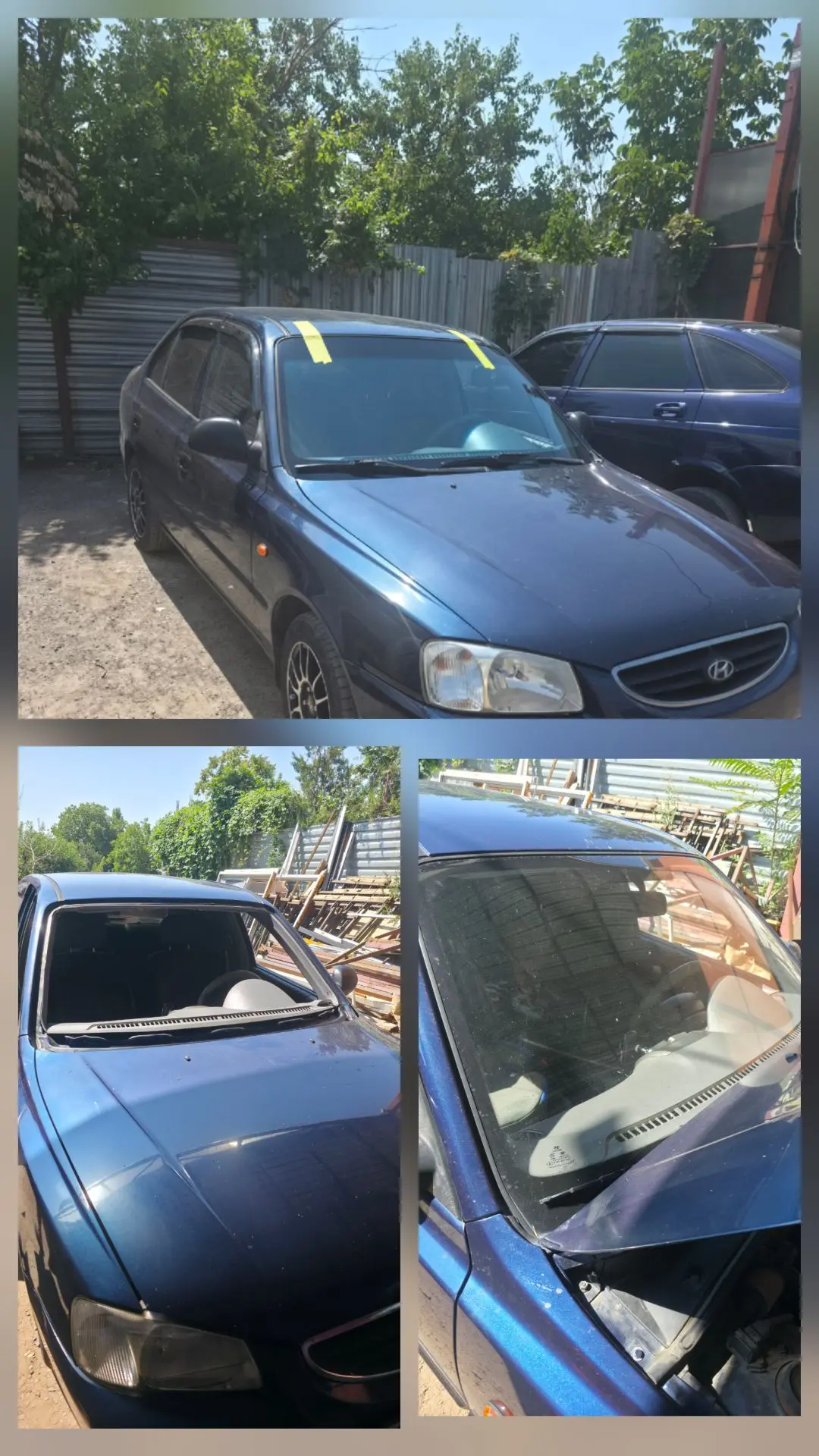 Замена лобового стекла на Hyundai Accent !