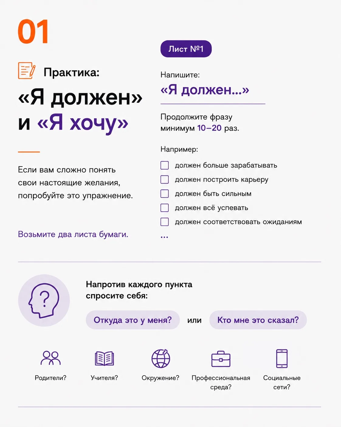 ✍🏻Благодаря этой практике можно заметить, что часть целей появляется не из собственных...