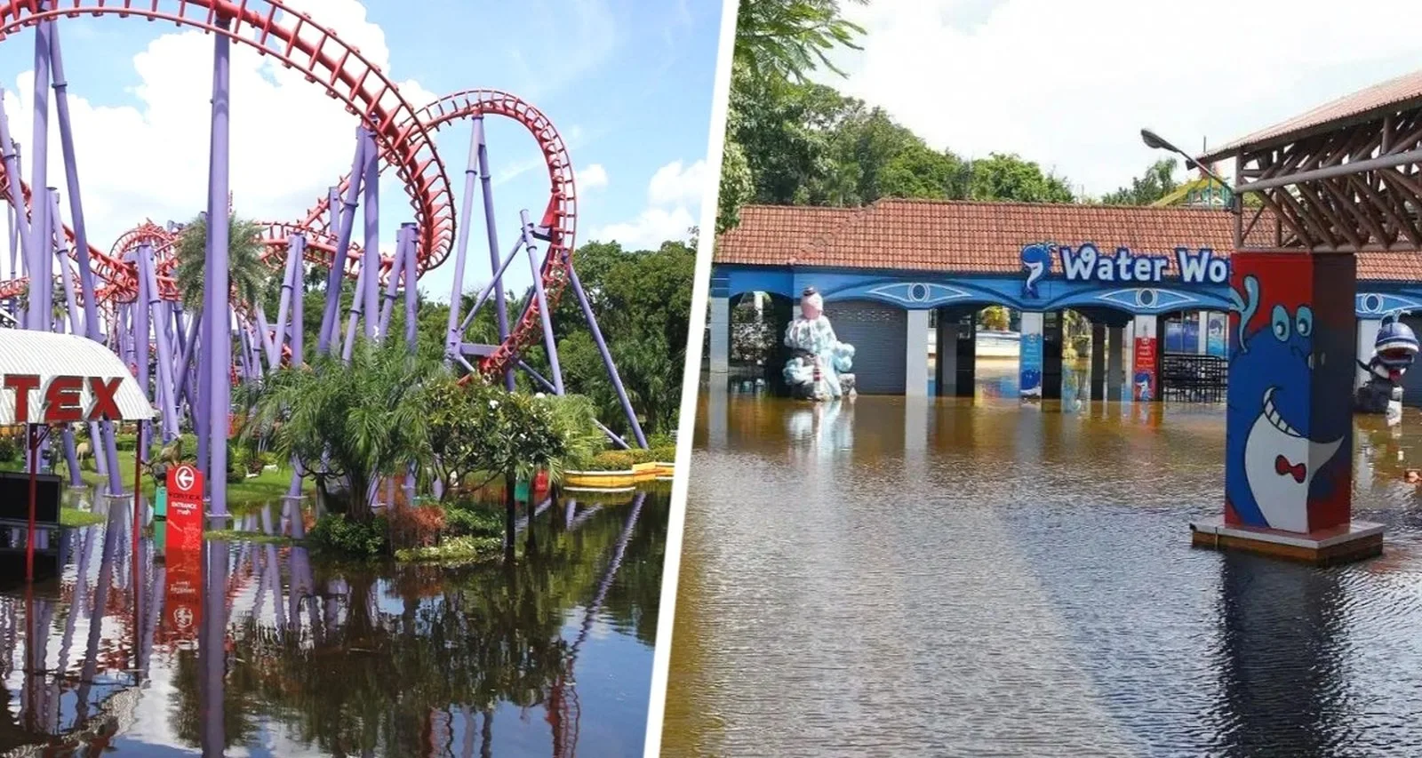 Туристам в Бангкоке не попасть в Siam Amazing Park: парк закрыт на полгода из-за наводн...