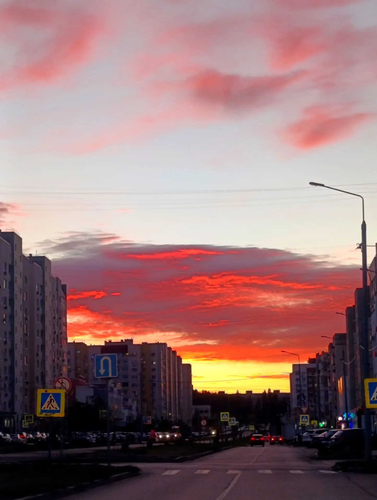 Вот такой сегодня был закат у нас.
