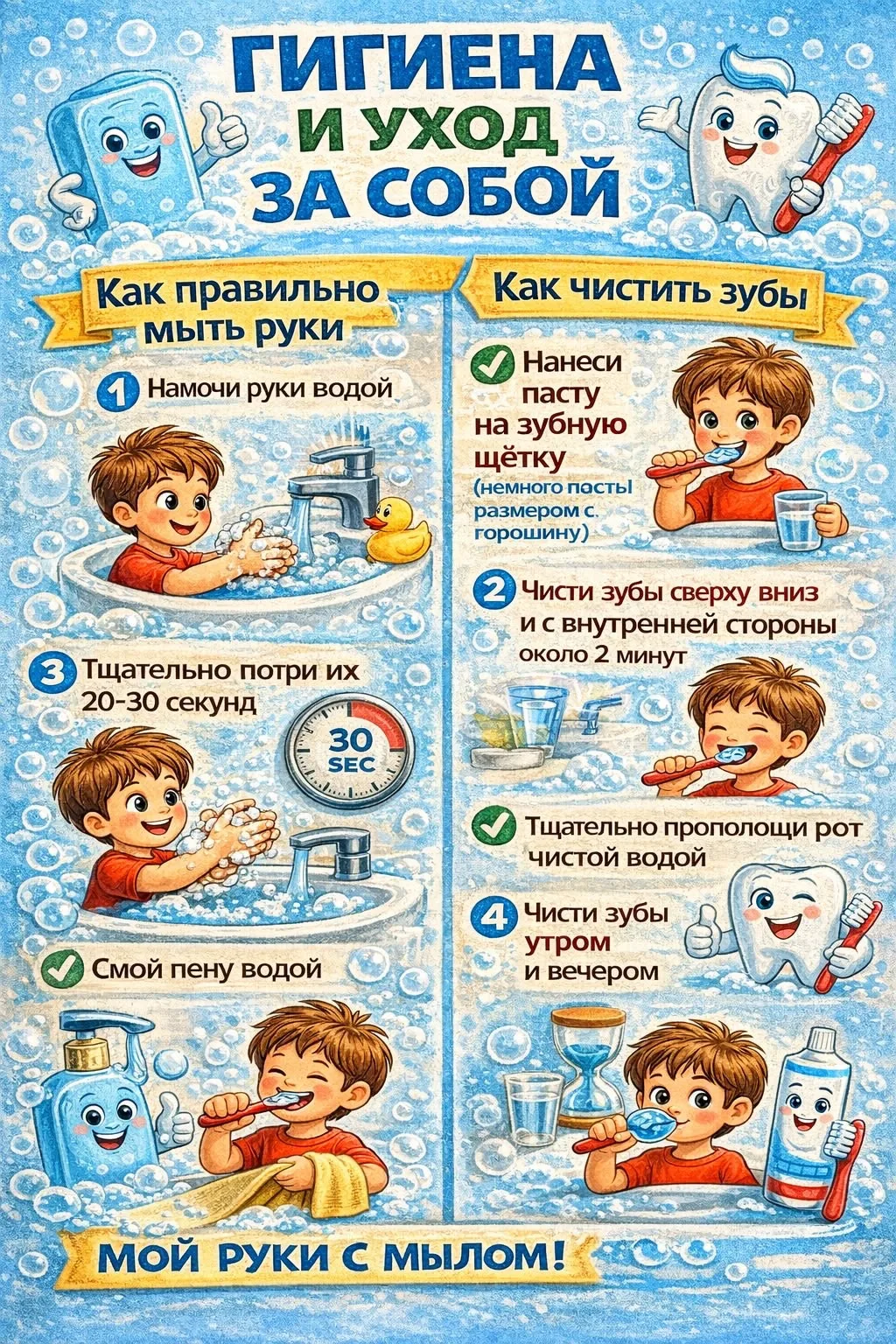 Правила личной гигиены и ухода за собой 🛁