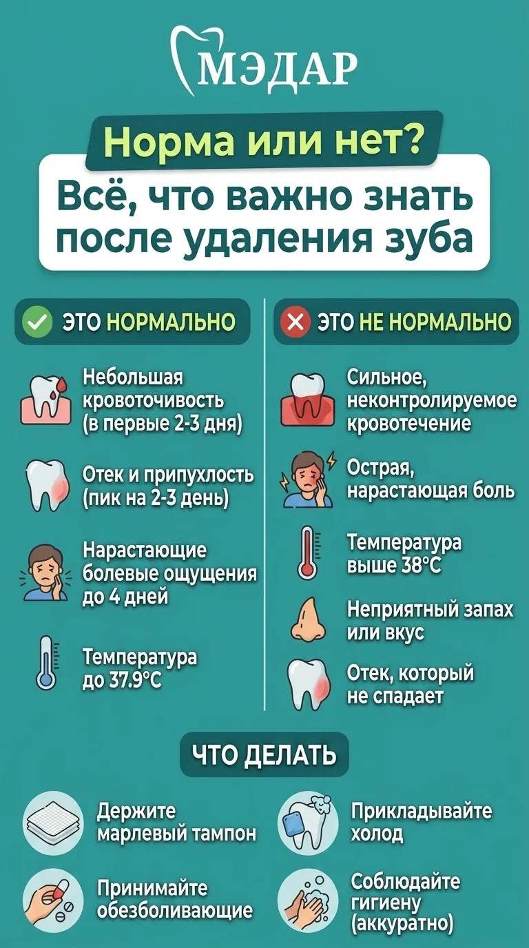 🦷После удаления зуба многие переживают: «Это нормально? А так и должно быть?» И это ло...