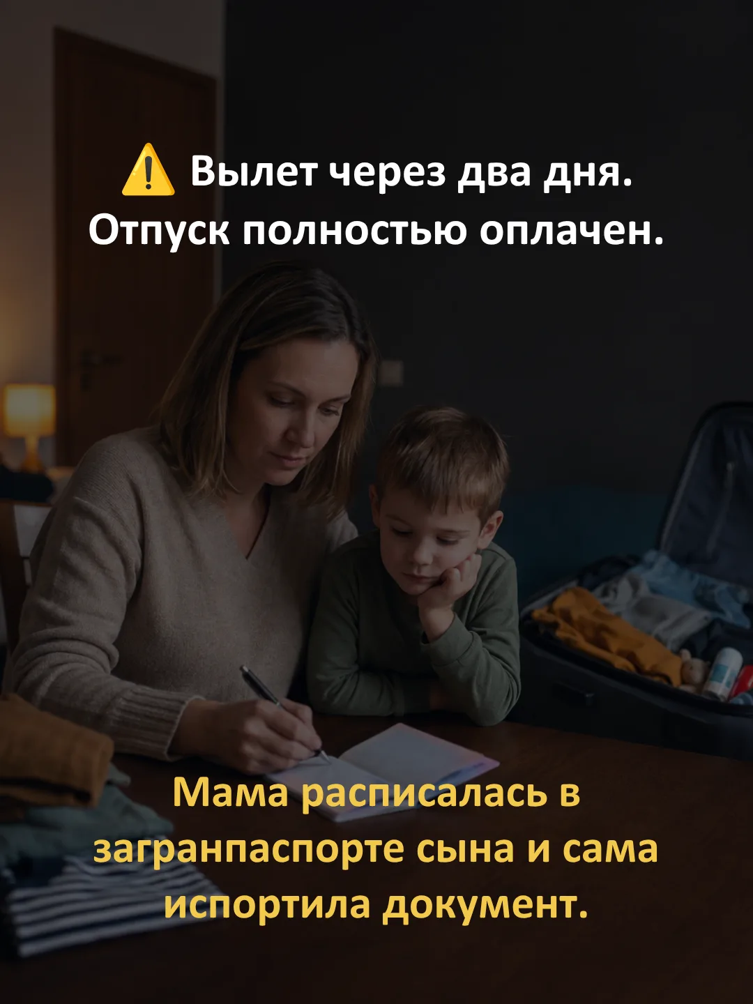 ⚠️ Мама увидела пустую строку в загранпаспорте пятилетнего сына и расписалась за него 🥺